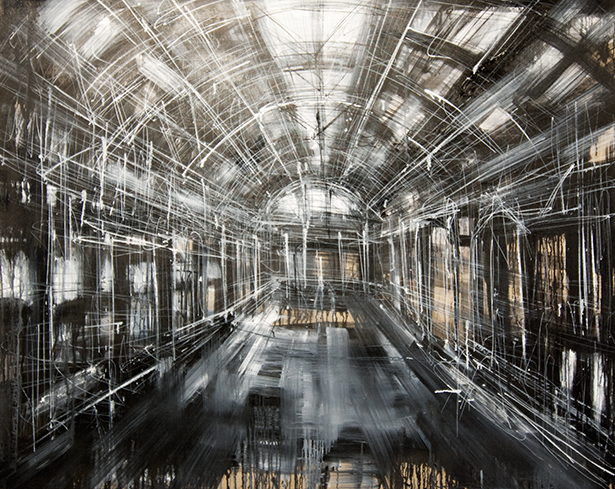 Interior Reggiane, 2014, olio su tela, cm. 130x180 FEDERICO ROMERO BAYTER