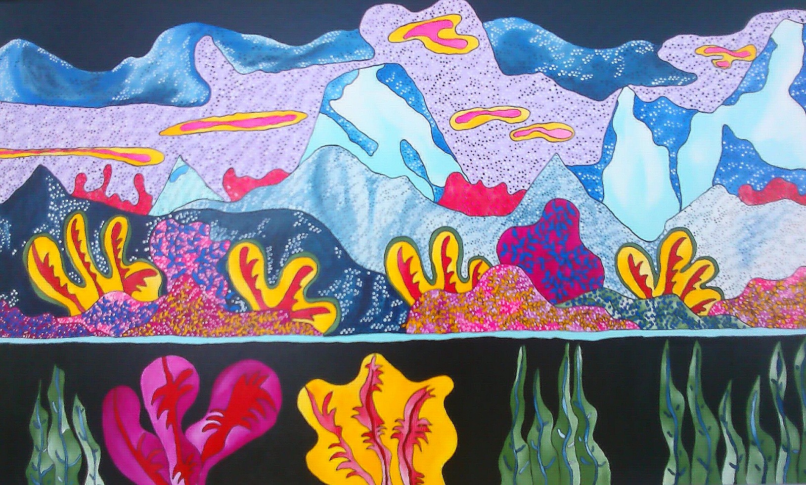 Radiante, 2014, acrilico su tela, cm. 60x100 Sonia Strukul