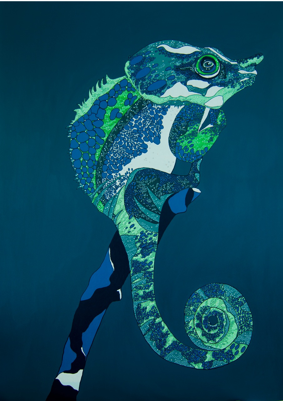 Trasformazione, 2009, acrilico su tela con cristalli swarovski, cm. 140x50 Sonia Strukul