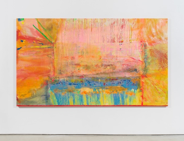 Frank Bowling
Mappa Mundi, 2015
Acrylic and mixed media on collaged canvas
69h x 119w in (175.26h x 302.26w cm)
Frank Bowling