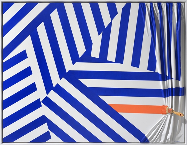 Brosse Arrêtée Orange et Bleue | Acrylic on canvas |114 x 150 cm Jean-Paul Donadini