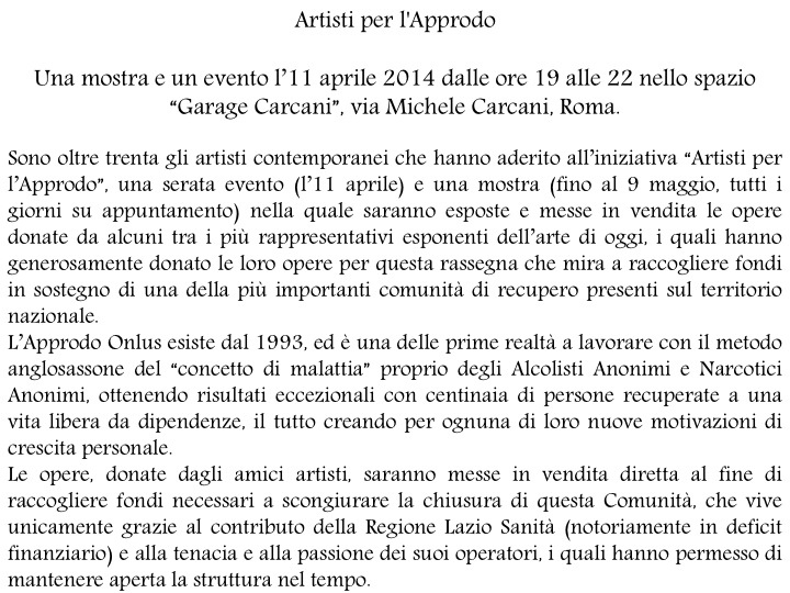 ARTISTI PER L'APPRODO ARTEEALTRO
