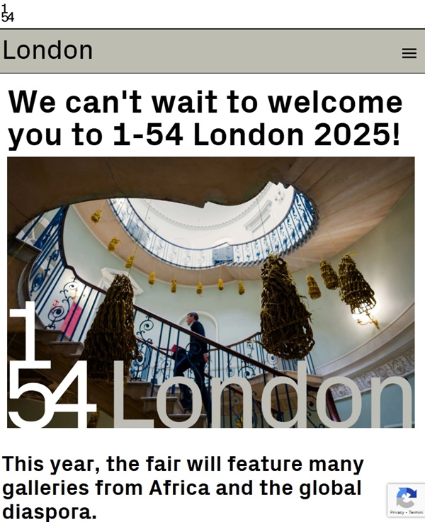 1:54 Contemporary African Art Fair 2025 London - 16 > 19 October 2025 @154artfair