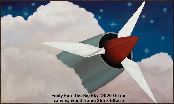 Emily Furr
The Big Sky, 2020
Oil on canvas, wood frame
36h x 60w in