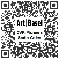 mpefm - QR code SADIE COLES HQ London, UNITED KINGDOM at Art Basel 2021, Basel SWITZERLAND - VIEWING ROOM : Pioneer - March 24 > 27, 2021 @ArtBasel @SadieColesHQ