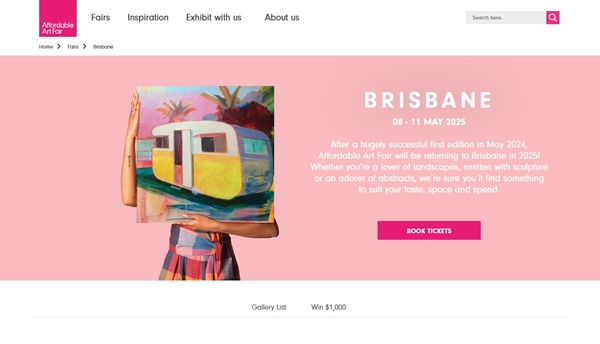 click to enlarge- double click to reduce 49 galleries at Affordable Art Fair 2025 Brisbane AUSTRALIA - May 8 > 11, 2025 @affordableartfairau