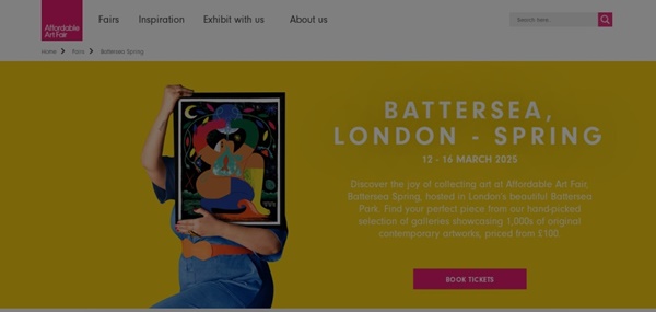 click to enlarge- double click to reduce Affordable Art Fair 2025 London Battersea Spring - 12 > 16 March, 2025 @aaflondon