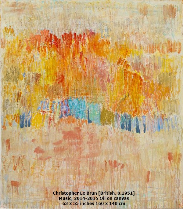 Christopher Le Brun [British, b.1951]
Music, 2014-2015 Oil on canvas
63 x 55 inches 160 x 140 cm