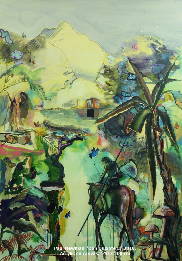 click to enlarge- double click to reduce Paul Newman, 'Don Quixote II' 2019, Acrylic on canvas, 140 x 200 cm