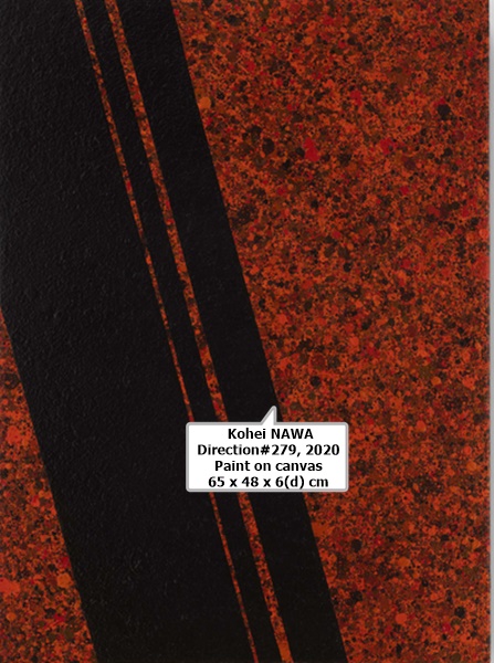 click to enlarge- double click to reduce Kohei NAWA
Direction#279, 2020
Paint on canvas
65 x 48 x 6(d) cm