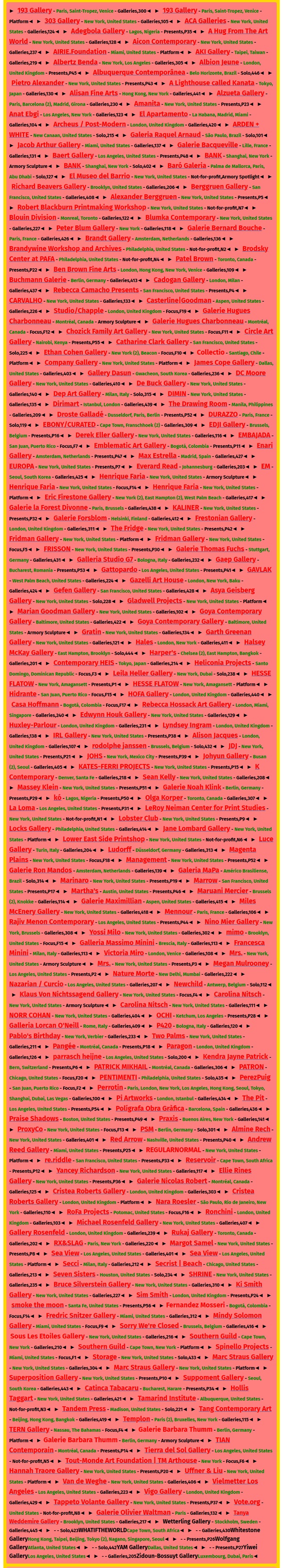 click to enlarge- double click to reduce The Armory Show 2026, New York NY U.S.A. - September 24 > 27, 2026 @thearmoryshow