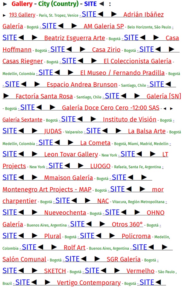 ARTBO INTERNATIONAL ART FAIR OF BOGOTA, COLOMBIA 2025 - 25 > 28 September, 2025 @feriaARTBO