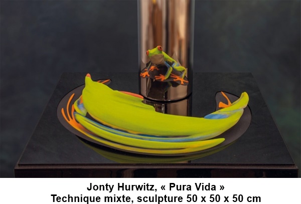 
Jonty Hurwitz, « Pura Vida » Technique mixte, sculpture 50 x 50 x 50 cm</div></td><tr>
</table>

<br>

<div style=