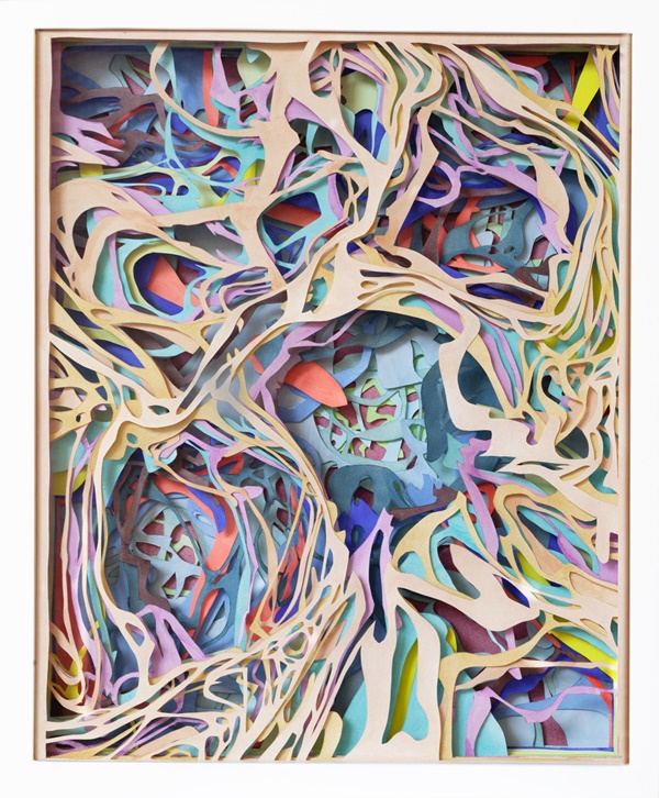 click to enlarge- double click to reduce Sherri Hay, Bardo 3, 2022
Hand cut paper, watercolour, and gouache
24.75 x 20 x 2.75 inches (63 x 51 x 7 cm)