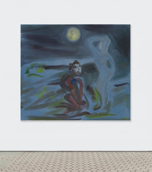 click to enlarge- double click to reduce Sophie von Hellermann, Das Marmorbild (Marble Statue), 2024, Acrylic paint on canvas,
140 x 160 cm | 55 x 63 in