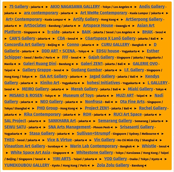 click to enlarge- double click to reduce Art Jakarta, INDONESIA - October 2 > 4, 2026 @artjakarta