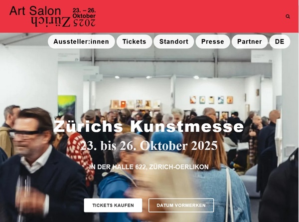 ArtSalon Zurich 2025 SWITZERLAND - October 23 > 26, 2025 @ArtSalonZurich