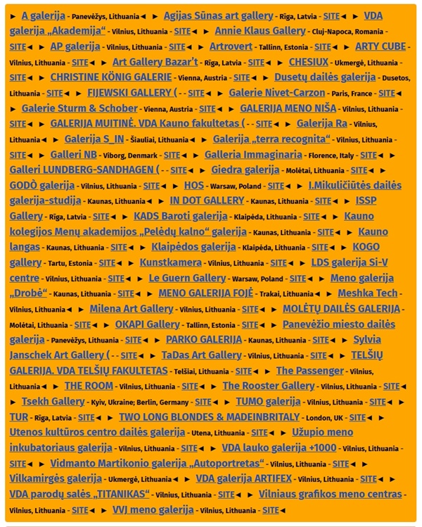 click to enlarge- double click to reduce Art Vilnius 2026 , LITHUANIA - October 1 > 4, 2026 @ArtVilnius