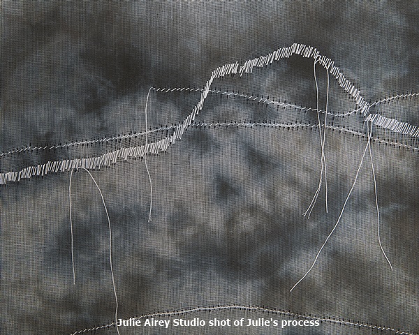 Julie Airey Studio shot of Julie's process
