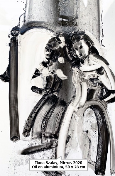 Ilona Szalay, Mirror, 2020
Oil on aluminium, 50 x 28 cm