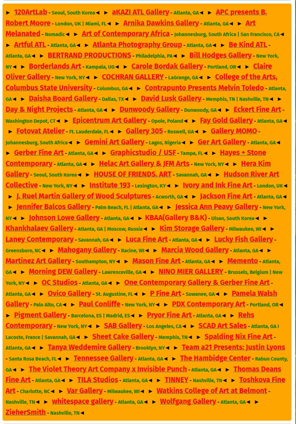 click to enlarge- double click to reduce Atlanta Art Fair 2026 , U.S.A. - October 1 > 4, 2026 @atlartfair