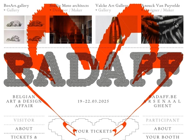 click to enlarge- double click to reduce BADAFF Belgian Art & Design Affair 2025 Ghent BELGIUM - 20 > 23 March, 2025 @belgianartanddesignaffair