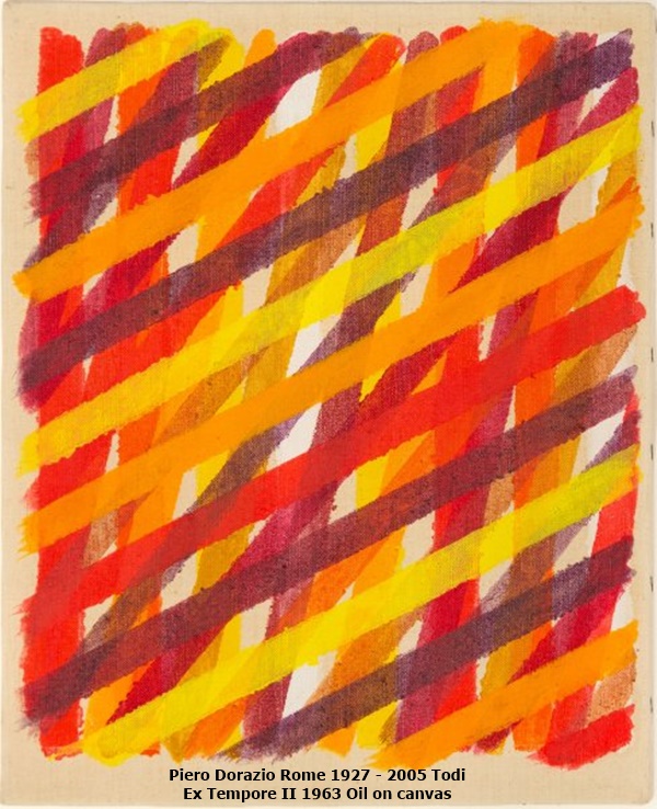 click to enlarge- double click to reduce Piero Dorazio
Rome 1927 - 2005 Todi
Ex Tempore II
1963
Oil on canvas