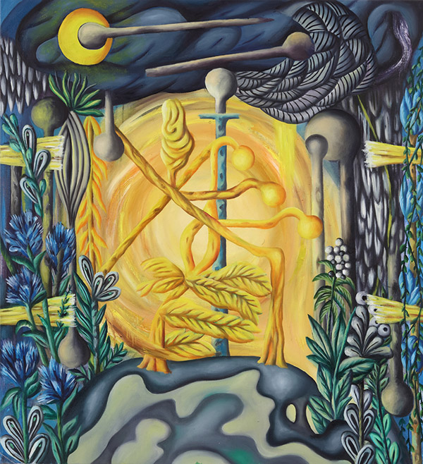 click to enlarge- double click to reduce Hartmut Neumann,Falsche Nacht (Sommer)
2020
oil on canvas
110 × 100 cm
12.500 EUR