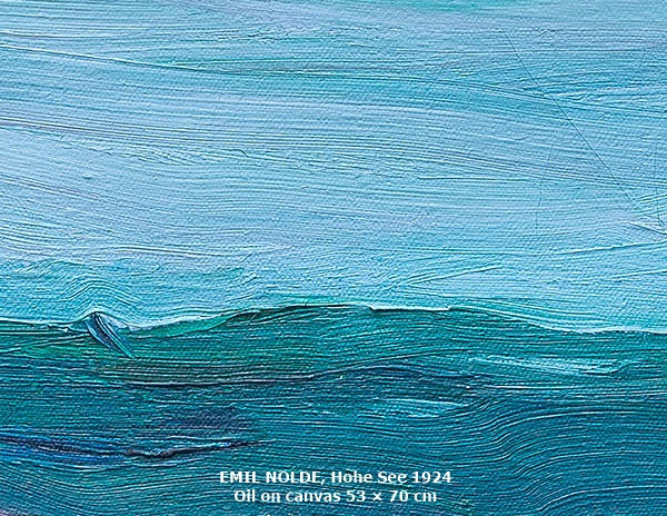 click to enlarge- double click to reduce EMIL NOLDE
Hohe See
1924
Oil on canvas
53 × 70 cm