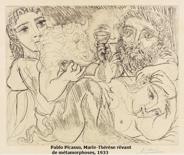click to enlarge- double click to reduce Pablo Picasso, Marie-Thérèse rêvant de métamorphoses, 1933