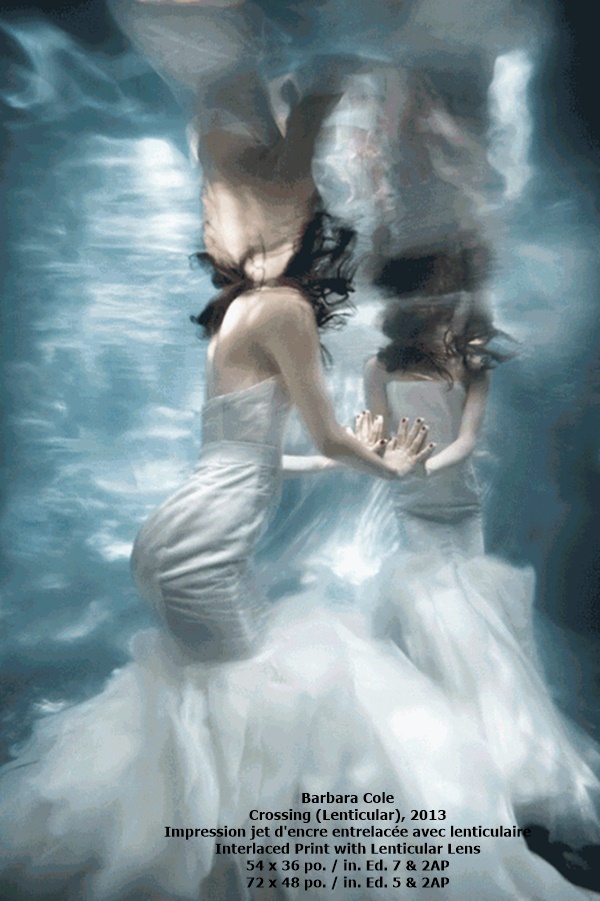 Barbara Cole
Crossing (Lenticular), 2013
Impression jet d'encre entrelacée avec lenticulaire
Interlaced Print with Lenticular Lens
54 x 36 po. / in. Ed. 7 & 2AP
72 x 48 po. / in. Ed. 5 & 2AP