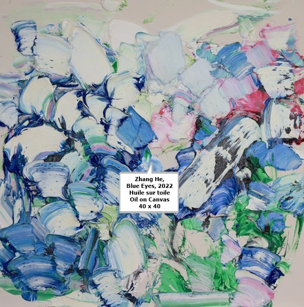 Zhang He, Blue Eyes, 2022
Huile sur toile
Oil on Canvas
40 x 40 