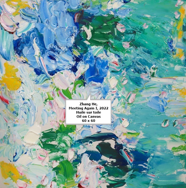 Zhang He, Meeting Again I, 2022
Huile sur toile
Oil on Canvas
60 x 60