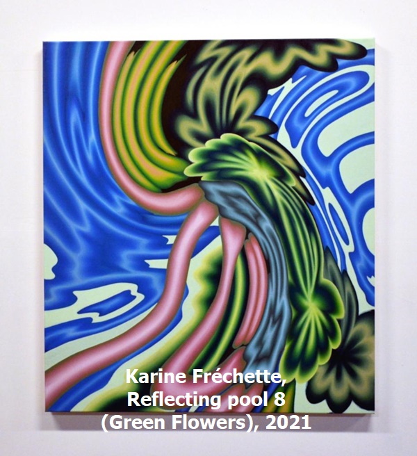 click to enlarge- double click to reduce Karine Fréchette, Reflecting pool 8 (Green Flowers), 2021.