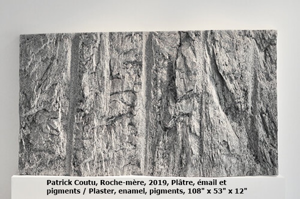 Patrick Coutu, Roche-mère, 2019, Plâtre, émail et pigments / Plaster, enamel, pigments, 108 x 53 x 12