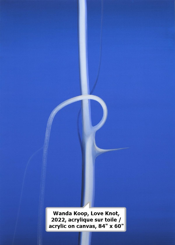 click to enlarge- double click to reduce Wanda Koop, Love Knot, 2022, acrylique sur toile / acrylic on canvas, 84 x 60