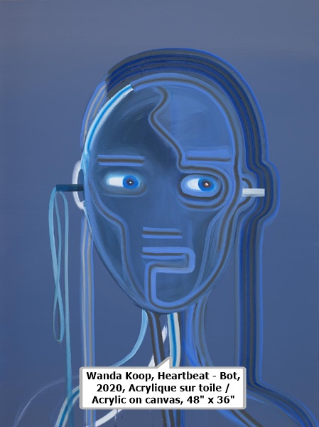click to enlarge- double click to reduce Wanda Koop, Heartbeat - Bot, 2020, Acrylique sur toile / Acrylic on canvas, 48 x 36