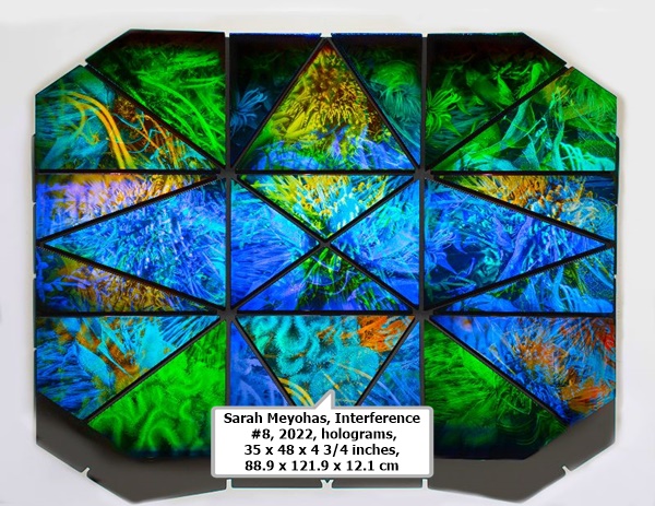 click to enlarge- double click to reduce Sarah Meyohas, Interference #8, 2022, holograms, 35 x 48 x 4 3/4 inches, 88.9 x 121.9 x 12.1 cm