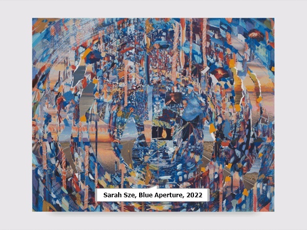 click to enlarge- double click to reduce Sarah Sze, Blue Aperture, 2022