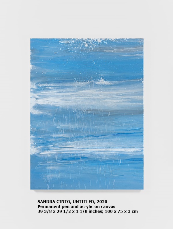 SANDRA CINTO
UNTITLED, 2020
Permanent pen and acrylic on canvas
39 3/8 x 29 1/2 x 1 1/8 inches; 100 x 75 x 3 cm