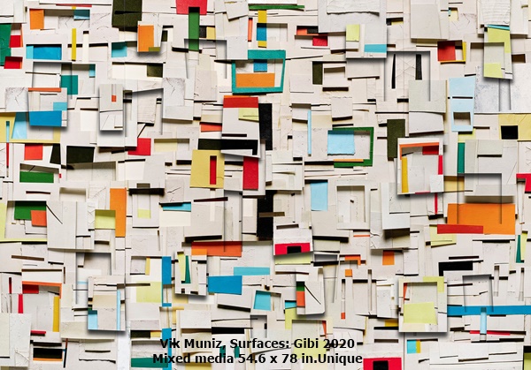 click to enlarge- double click to reduce Vik Muniz, Surfaces: Gibi
2020
Mixed media
54.6 x 78 in.
Unique
