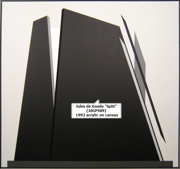 click to enlarge- double click to reduce Jules de Goede, Split (JdGP489) 1992 acrylic on canvas