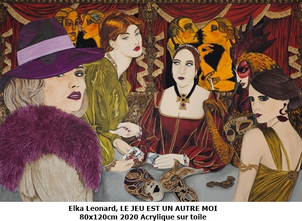 click to enlarge- double click to reduce Elka Leonard, LE JEU EST UN AUTRE MOI
80x120cm
2020
Acrylique sur toile