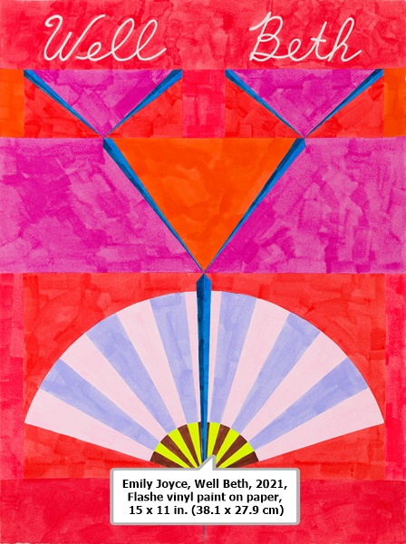 click to enlarge- double click to reduce Emily Joyce, Well Beth, 2021, Flashe vinyl paint on paper, 15 x 11 in. (38.1 x 27.9 cm)