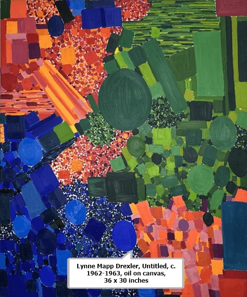 click to enlarge- double click to reduce Lynne Mapp Drexler, Untitled, c. 1962-1963, oil on canvas, 36 x 30 inches