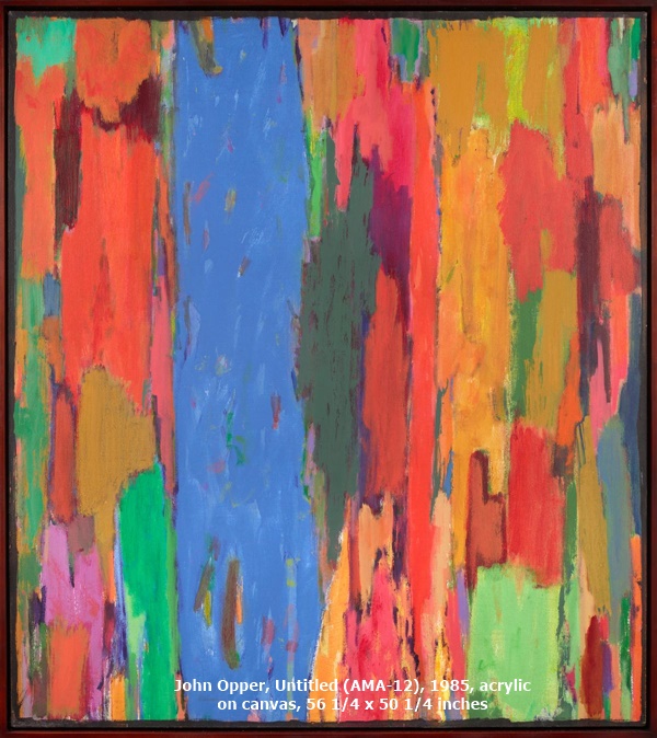 John Opper, Untitled (AMA-12), 1985, acrylic on canvas, 56 1/4 x 50 1/4 inches.