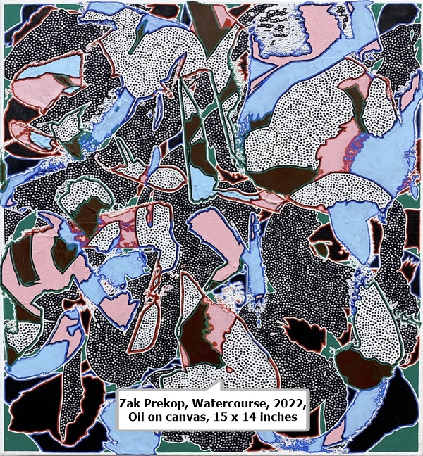 Zak Prekop, Watercourse, 2022, Oil on canvas, 15 x 14 inches