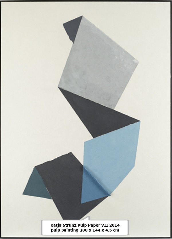 click to enlarge- double click to reduce Katja Strunz,Pulp Paper VII 2014 pulp painting 200 x 144 x 4.5 cm