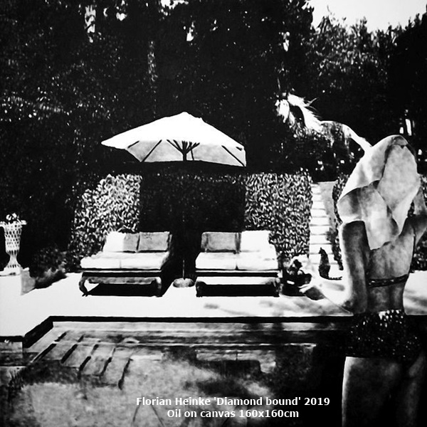 Florian Heinke 'Diamond bound' 2019 Oil on canvas 160x160cm