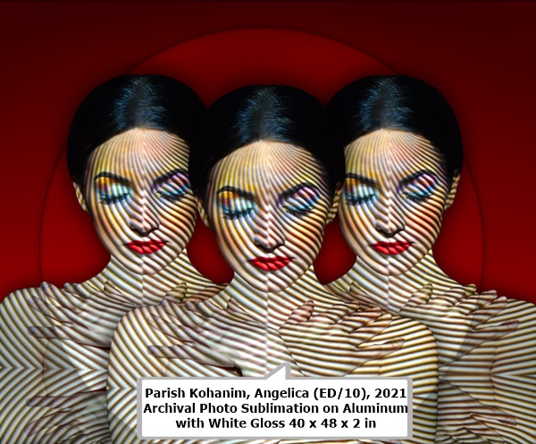 click to enlarge- double click to reduce Parish Kohanim
Angelica (ED/10), 2021
Archival Photo Sublimation on Aluminum with White Gloss
40 x 48 x 2 in
